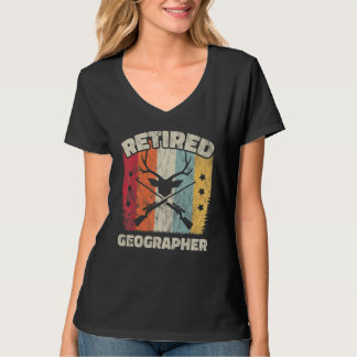 退職地理学退職した官 Tシャツ