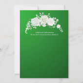 退職女性パーティーヴィンテージホワイトローズ縁ど 招待状 (裏面)