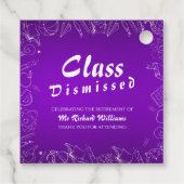 退職学校先生級解雇パーティー フェイバータグ (裏面)