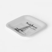 退職帆船遠くに帆船フォーマル ペーパープレート (傾斜あり)