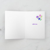 退職希望最高の者カード – フラワーパワー カード (内部)