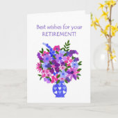 退職希望最高の者カード – フラワーパワー カード (黄色い花)