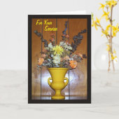 退職希望 カード (黄色い花)