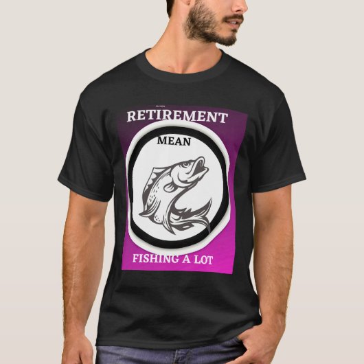 退職平均魚釣りA Tシャツ (正面)