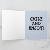 退職幸福スマイル顔グリーティングカード カード (内部)