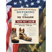 退職建築軍隊招待状 招待状