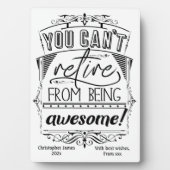 退職引用文タイポグラフィ フォトプラーク (正面)