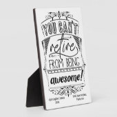 退職引用文タイポグラフィ フォトプラーク (側面)