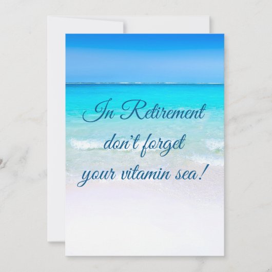 退職引用文ビーチシーアンドサンド 招待状 (正面)