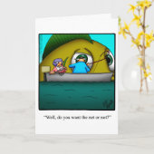 退職後おもしろいのユーモアあいさつカード カード (黄色い花)