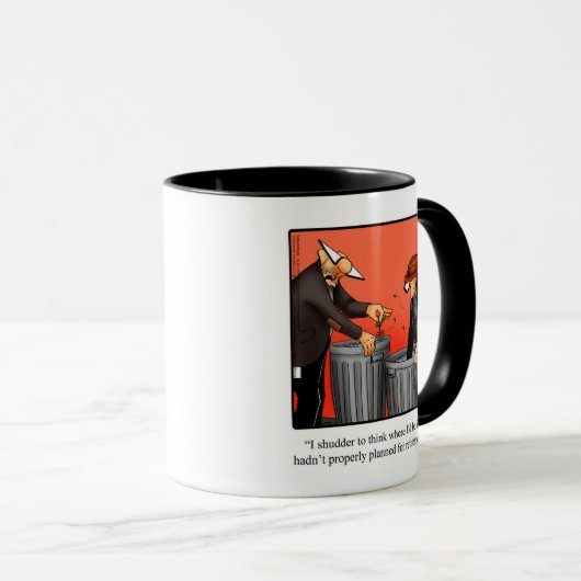 退職後のおもしろいユーモアのマグギフト マグカップ (正面右)