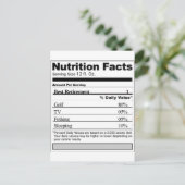 退職後のおもしろい栄養ラベル ポストカード (スタンド正面)