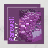 退職後のお別れのパーティーエレガントのカスタマイズ 招待状 (正面/裏面)