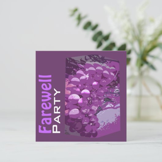 退職後のお別れのパーティーエレガントのカスタマイズ 招待状 (スタンド正面)