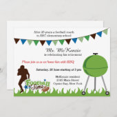 退職後のサッカーコーチ 招待状 (正面/裏面)