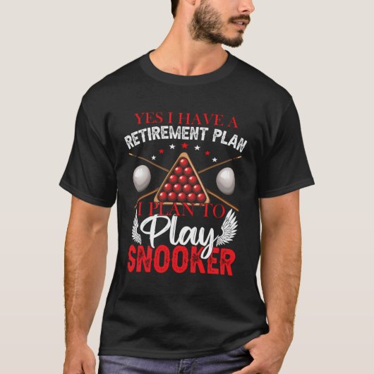 退職後のスヌーカー選手 Tシャツ (正面)
