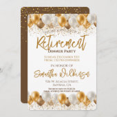 退職後のディナーパーティー 招待状 (正面/裏面)