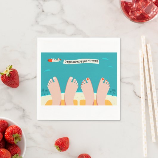 退職後のナプキンスおめでとう スタンダードカクテルナプキン (インサイチュ)