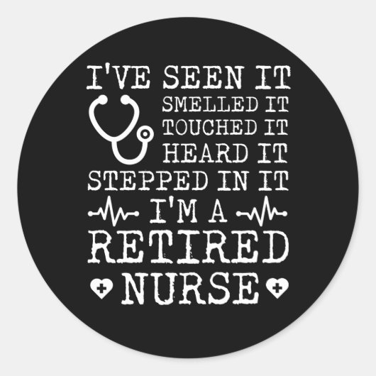 退職後のナースに触れた臭いが見られる ラウンドシール (正面)