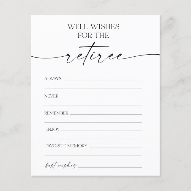 退職後のパーティーの願い (正面)