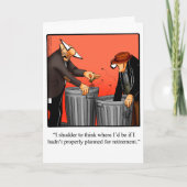 退職後のユーモアおめでとうグリーティングカード カード (正面)