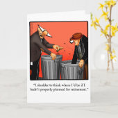 退職後のユーモアおめでとうグリーティングカード カード (黄色い花)