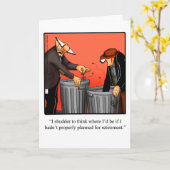 退職後のユーモアのグリーティングカード カード (黄色い花)