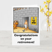 退職後のユーモアのグリーティングカード カード (黄色い花)