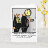 退職後のユーモアのグリーティングカード カード (黄色い花)