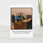 退職後のユーモアのグリーティングカード「斑点」 カード (正面)