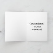 退職後のユーモアのグリーティングカード「斑点」 カード (内部)