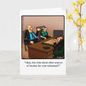 退職後のユーモアのグリーティングカード「斑点」 カード (黄色い花)