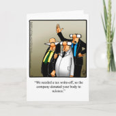 退職後のユーモアのグリーティングカード「斑点」 カード (正面)