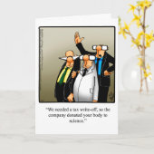 退職後のユーモアのグリーティングカード「斑点」 カード (黄色い花)