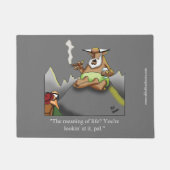 退職後のユーモアの偽りの贈り物 ドアマット (正面)