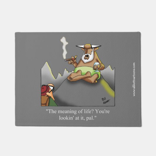 退職後のユーモアの偽りの贈り物 ドアマット (正面)