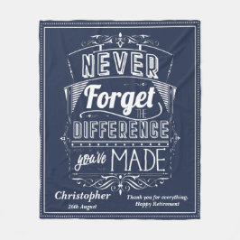 退職後の感謝忘れ フリースブランケット