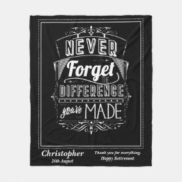 退職後の感謝 フリースブランケット