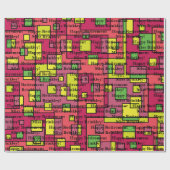 退職後の挨拶テキストは緑（黄） ラッピングペーパー (フラット)