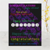 退職後の楽しむ繰り返し希望XLカード カード (黄色い花)