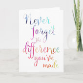 退職後の決して高忘れい評価 カード (正面)