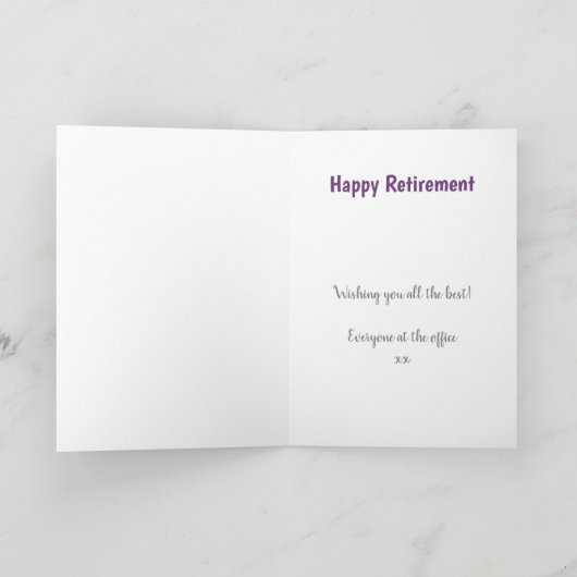 退職後の決して高忘れい評価 カード (内部)