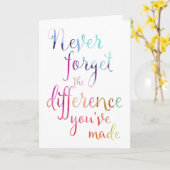 退職後の決して高忘れい評価 カード (黄色い花)