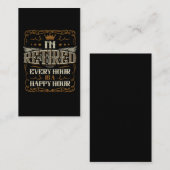 退職後の父の幸福な時退職した間の夫 名刺 (正面/裏面)