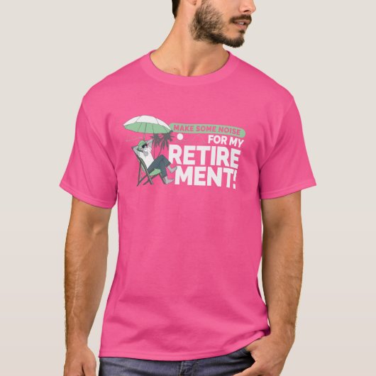 退職後の生活に雑音を出す退職した Tシャツ (正面)