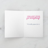 退職後の華やかなピンクの引退素晴らし カード (内部)