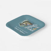 退職後の魚釣りビッグフィッシュ退職した漁師 ペーパープレート (傾斜あり)