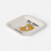 退職後の魚釣り生活が良退職したい ペーパープレート (傾斜あり)