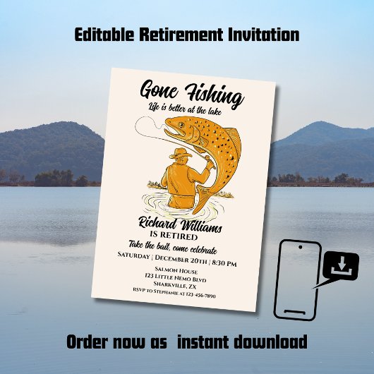 退職後の魚釣り生活が良退職したい 招待状