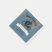 退職後の魚釣り退職した素朴木材 スタンダードカクテルナプキン (角)